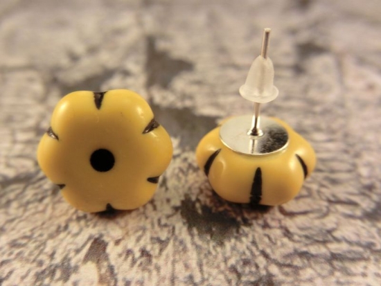 Preview: Blumen Ohrstecker Blüte Flower Perle Aster Gerbera